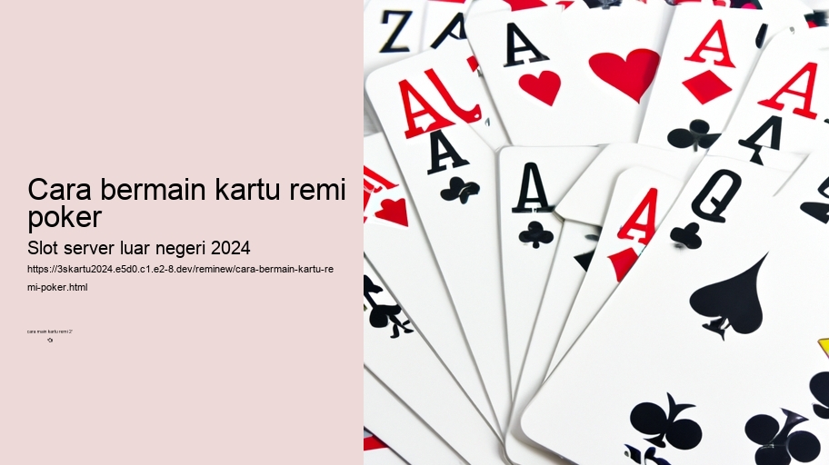 cara bermain kartu remi poker