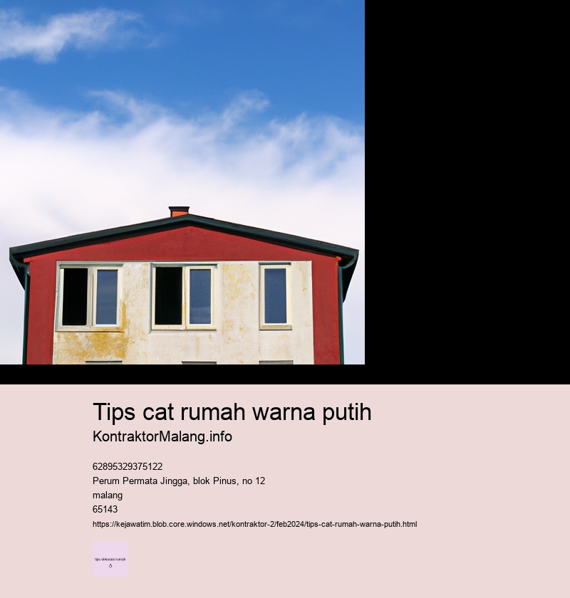 tips cat rumah warna putih