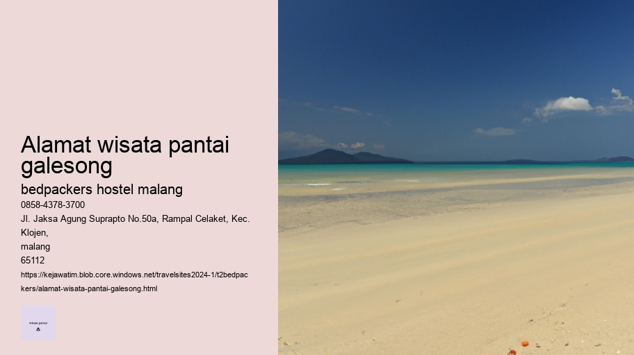 alamat wisata pantai galesong