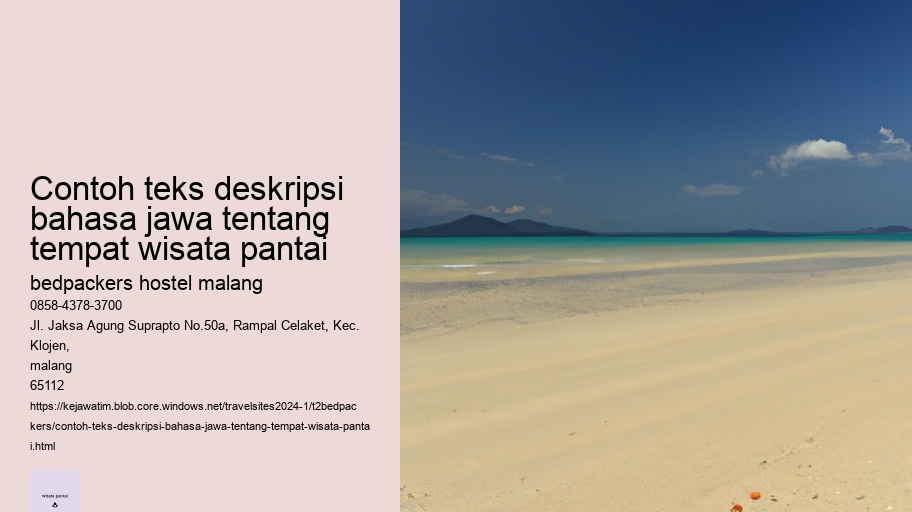 contoh teks deskripsi bahasa jawa tentang tempat wisata pantai