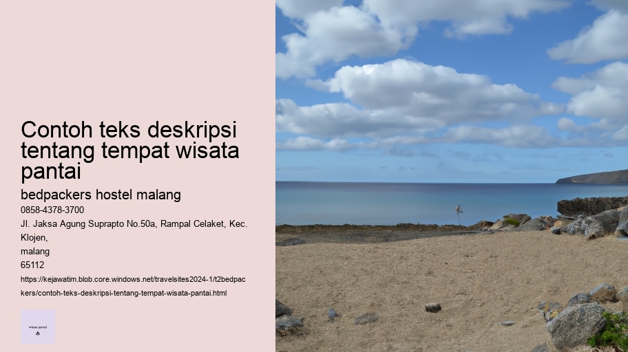 contoh teks deskripsi tentang tempat wisata pantai